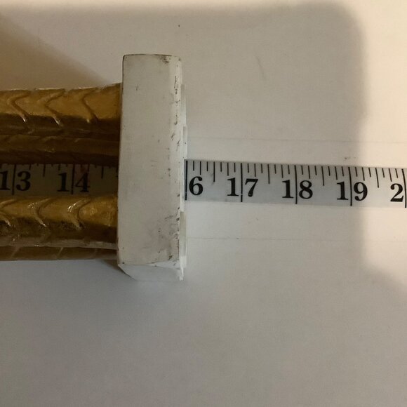 Gold Abstract Giraffe Decorative Wood Statue Figurine 16” Modern Art Sculpture - Picture 4 of 4